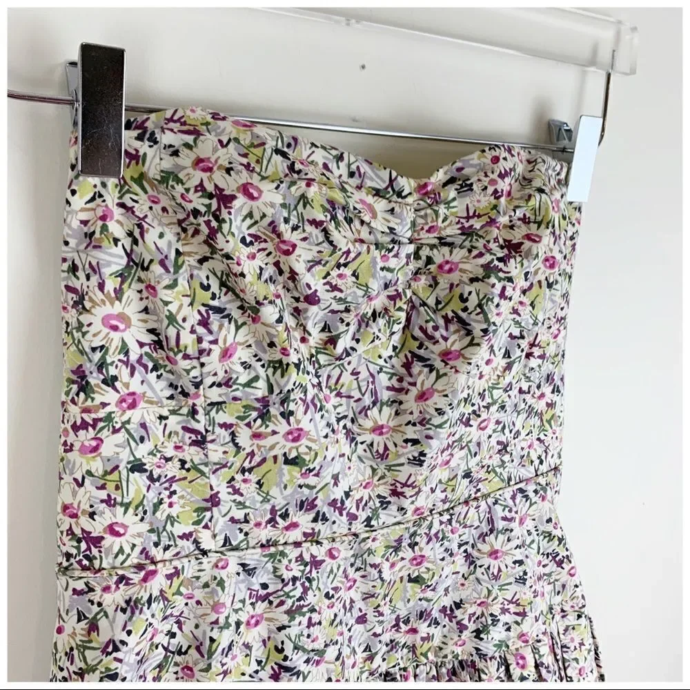J.Crew Liberty of‎ London Daisy Day Dress Strapless